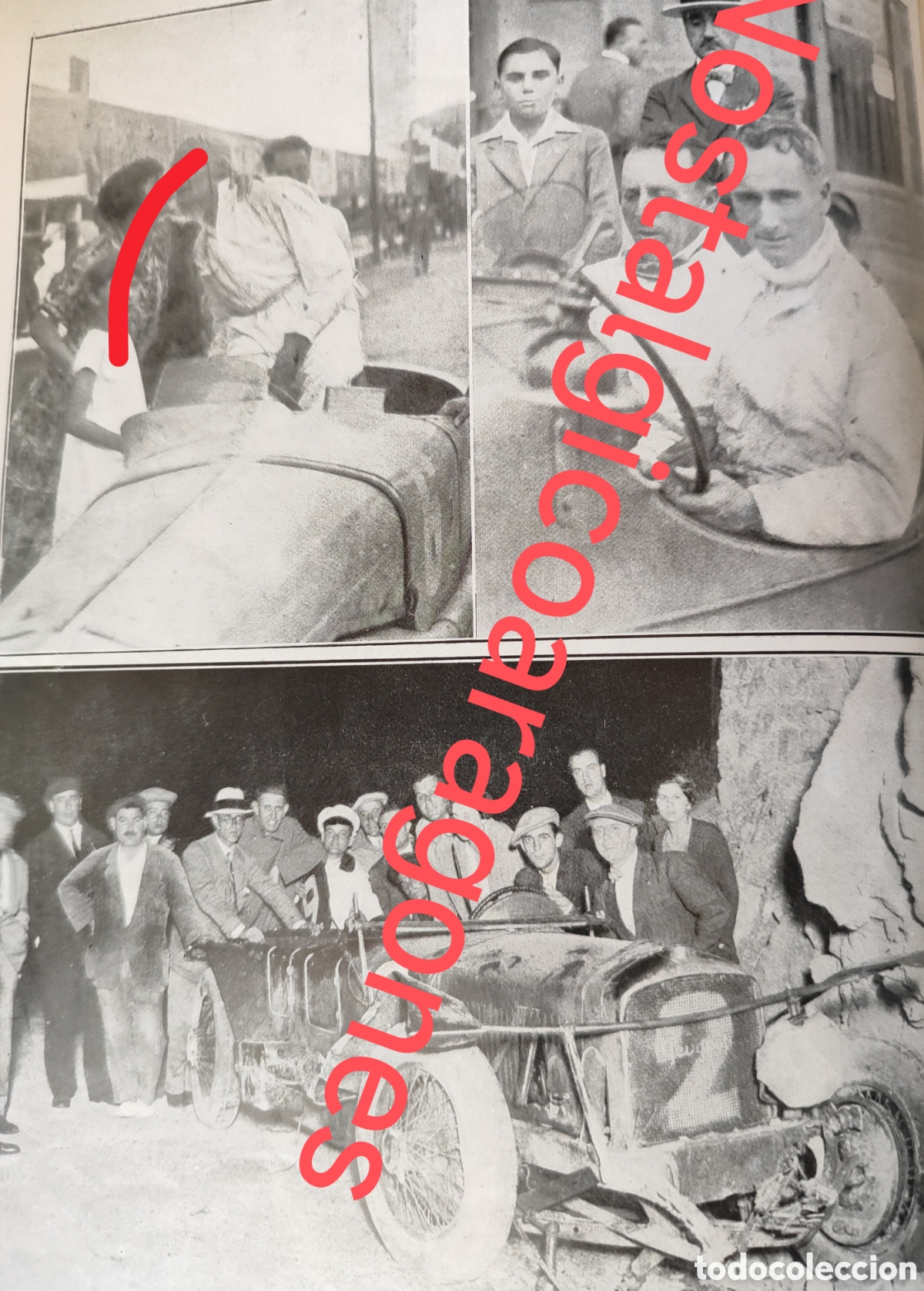 Coleccionismo de Revistas y Peri&oacute;dicos: Circuito Lasarte carrera ganador y accidente foto revista princ siglo XX 192B