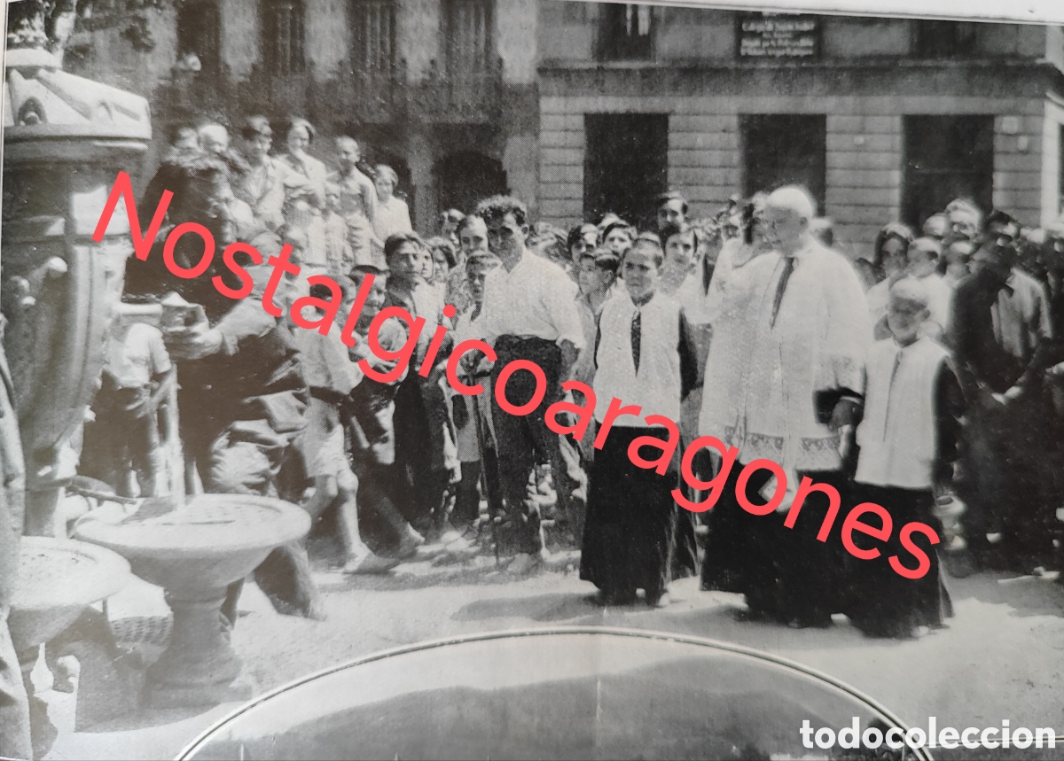 Coleccionismo de Revistas y Peri&oacute;dicos: Barcelona bendici&oacute;n fuente plaza Virgen Gracia foto revista princ siglo XX 192B