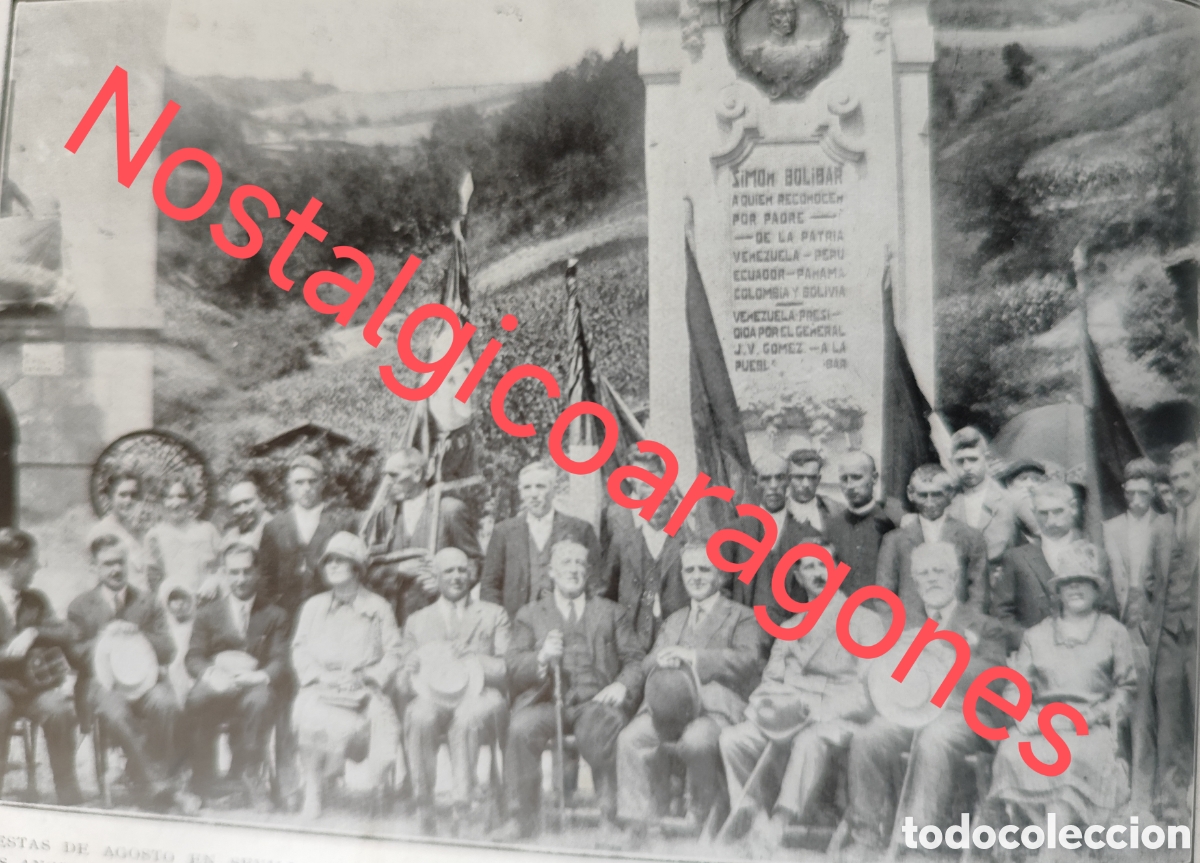 Coleccionismo de Revistas y Peri&oacute;dicos: La puebla Bolivar Vizcaya inaug busto venezolanos foto revista princ siglo XX 192B