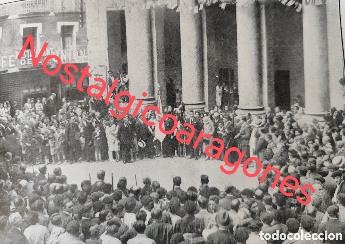Coleccionismo de Revistas y Peri&oacute;dicos: Zarauz bendici&oacute;n bandera Somaten madrina marquesa Torralba foto revista princ siglo XX 192B