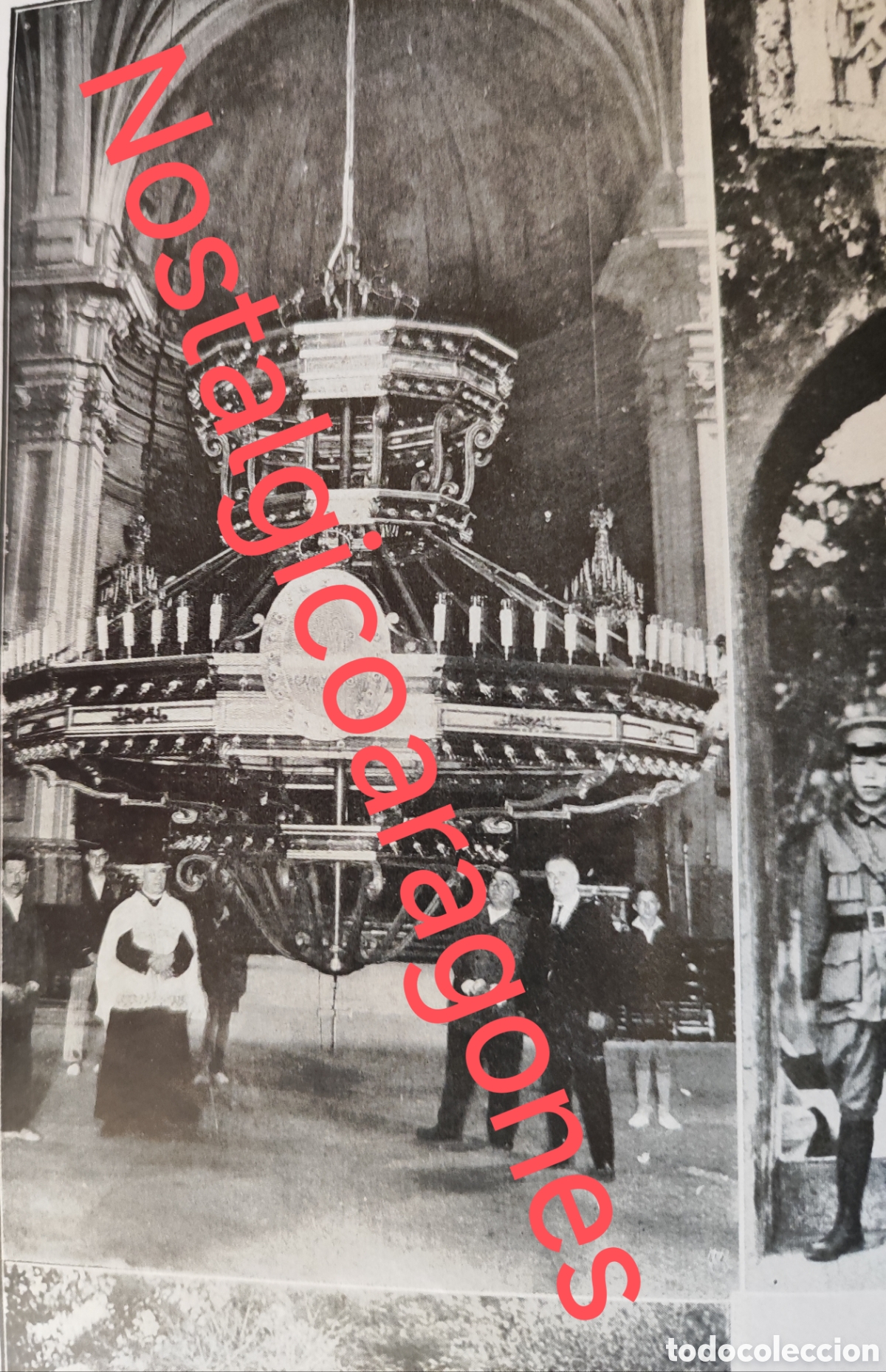 Coleccionismo de Revistas y Peri&oacute;dicos: San Sebasti&aacute;n gigantesca lampara Santa Maria donada foto revista princ siglo XX 192B