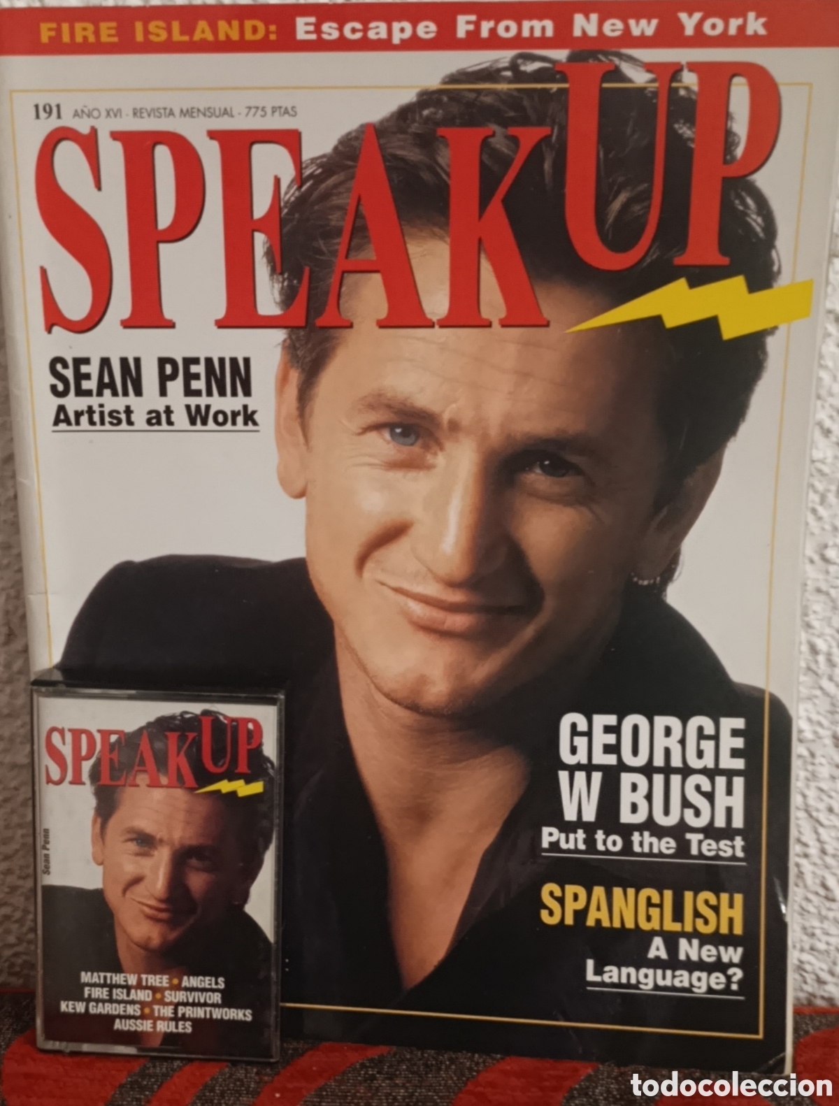 Colecionismo de Revistas e Jornais: Revista Speak Up n&ordm; 191 + Casete Original - Sean Penn - A&ntilde;o XVI
