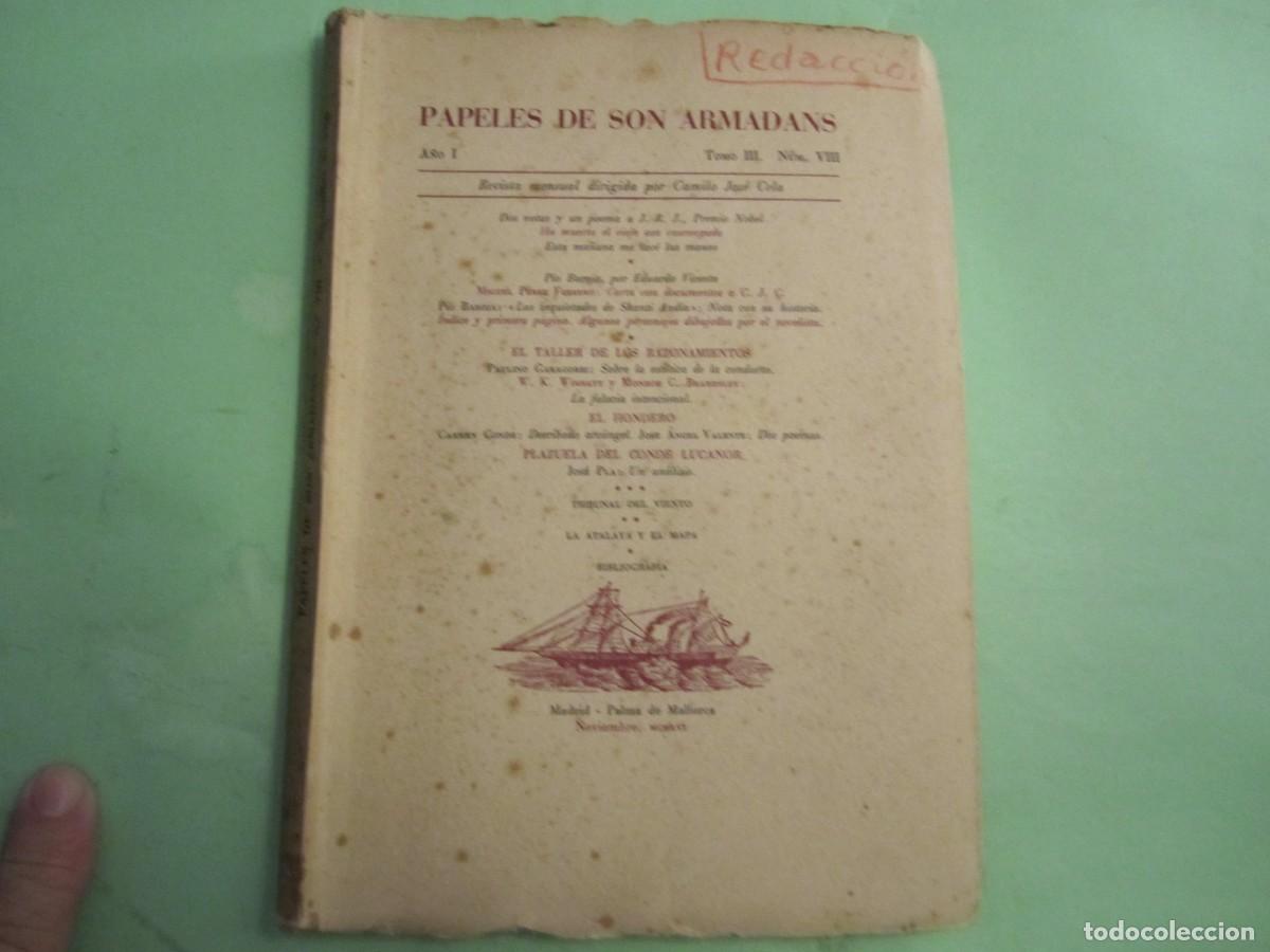 Coleccionismo de Revistas y Peri&oacute;dicos: PAPELES DE SON ARMADANS -C J CELA - P. MALLORCA NOV 1956-A&Ntilde;O I-NUM 8