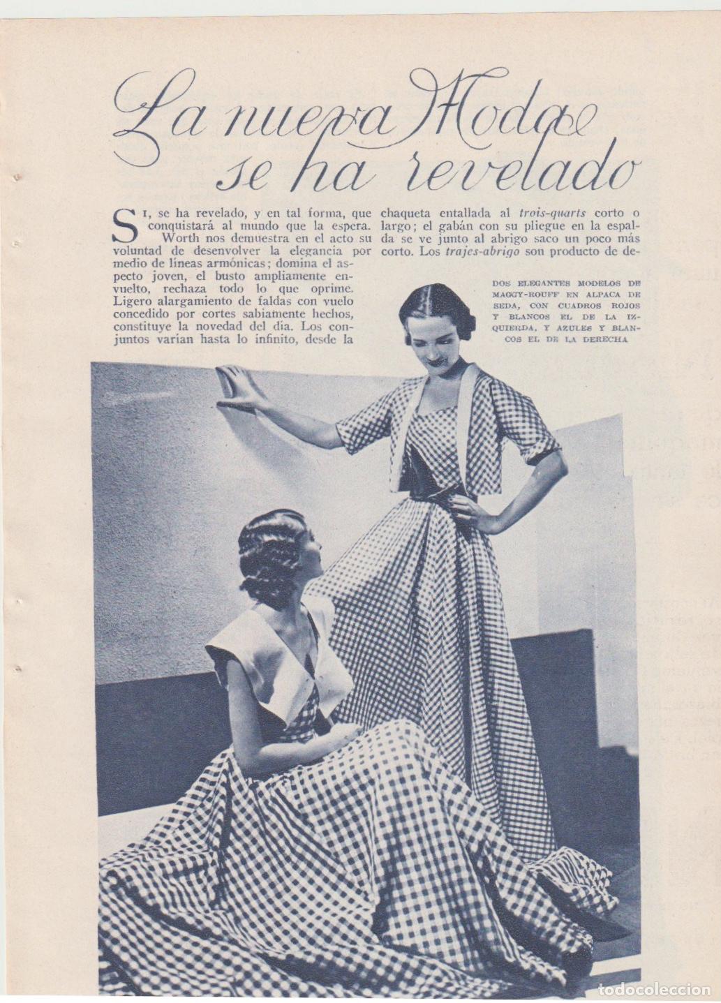 Collectionnisme de Revues et Journaux: * MODA FEMENINA * Modelos Maggy-Rouff, Molyneux, Worth / Teresa Clemenceau -1935
