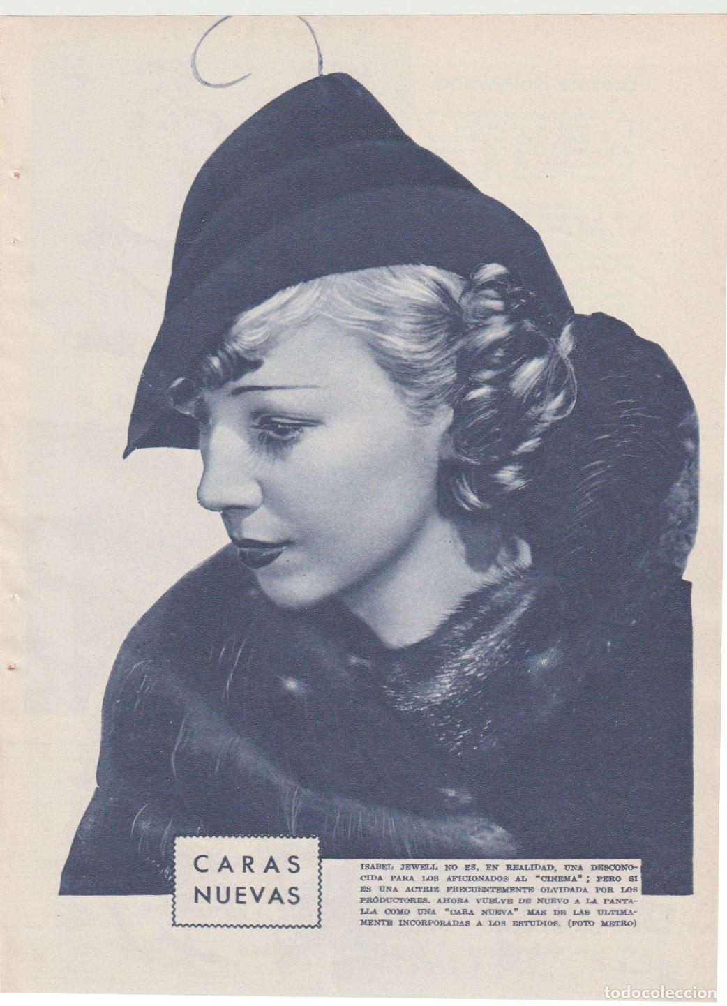 Collectionnisme de Revues et Journaux: * CINE * Isabel Jewell; Eddie Cantor y Ethel Merman -1935