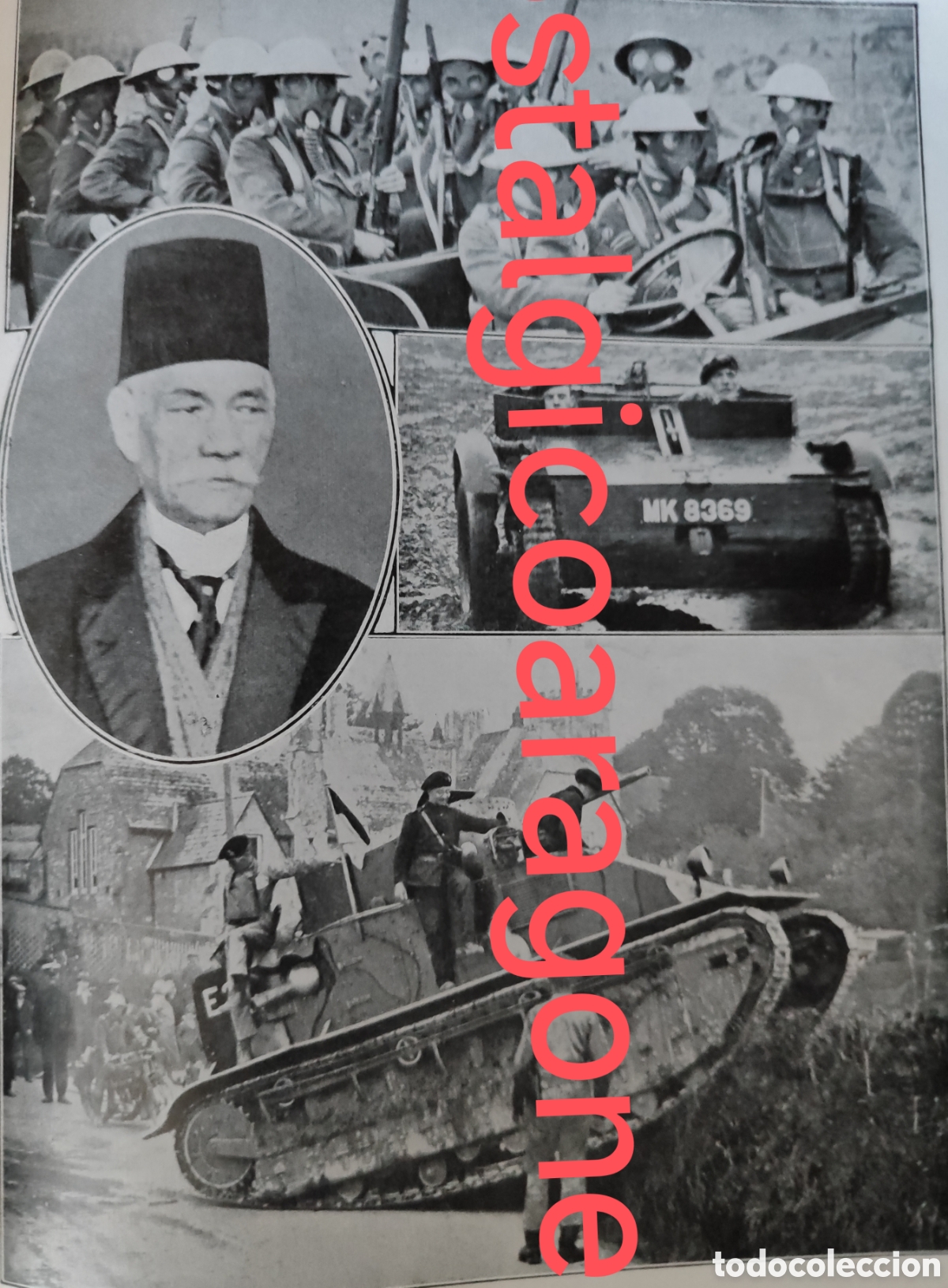 Collezionismo di Riviste e Giornali: Inglaterra nuevos equipos militares tanque caretas antigas foto revista princ siglo XX 192B