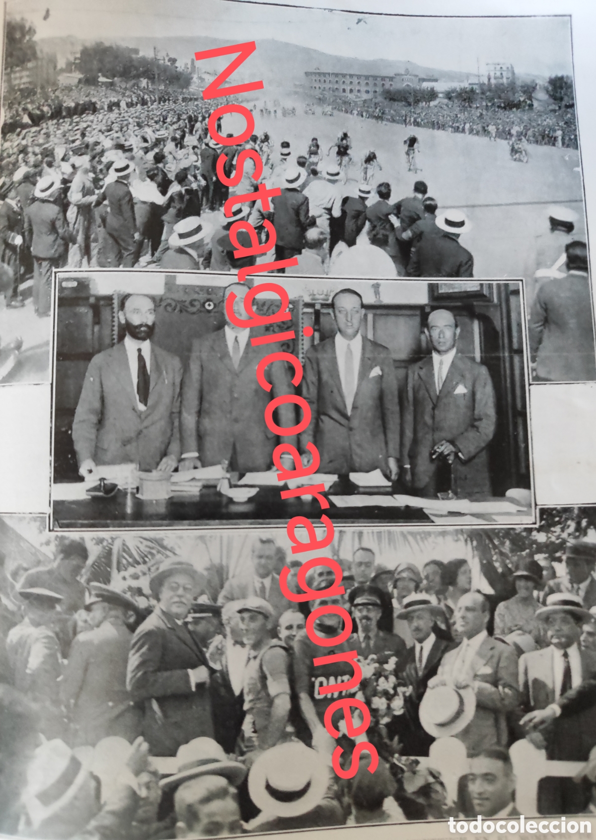 Coleccionismo de Revistas y Peri&oacute;dicos: Barcelona IX Vuelta ciclista Catalu&ntilde;a Montjuich foto revista princ siglo XX 192B