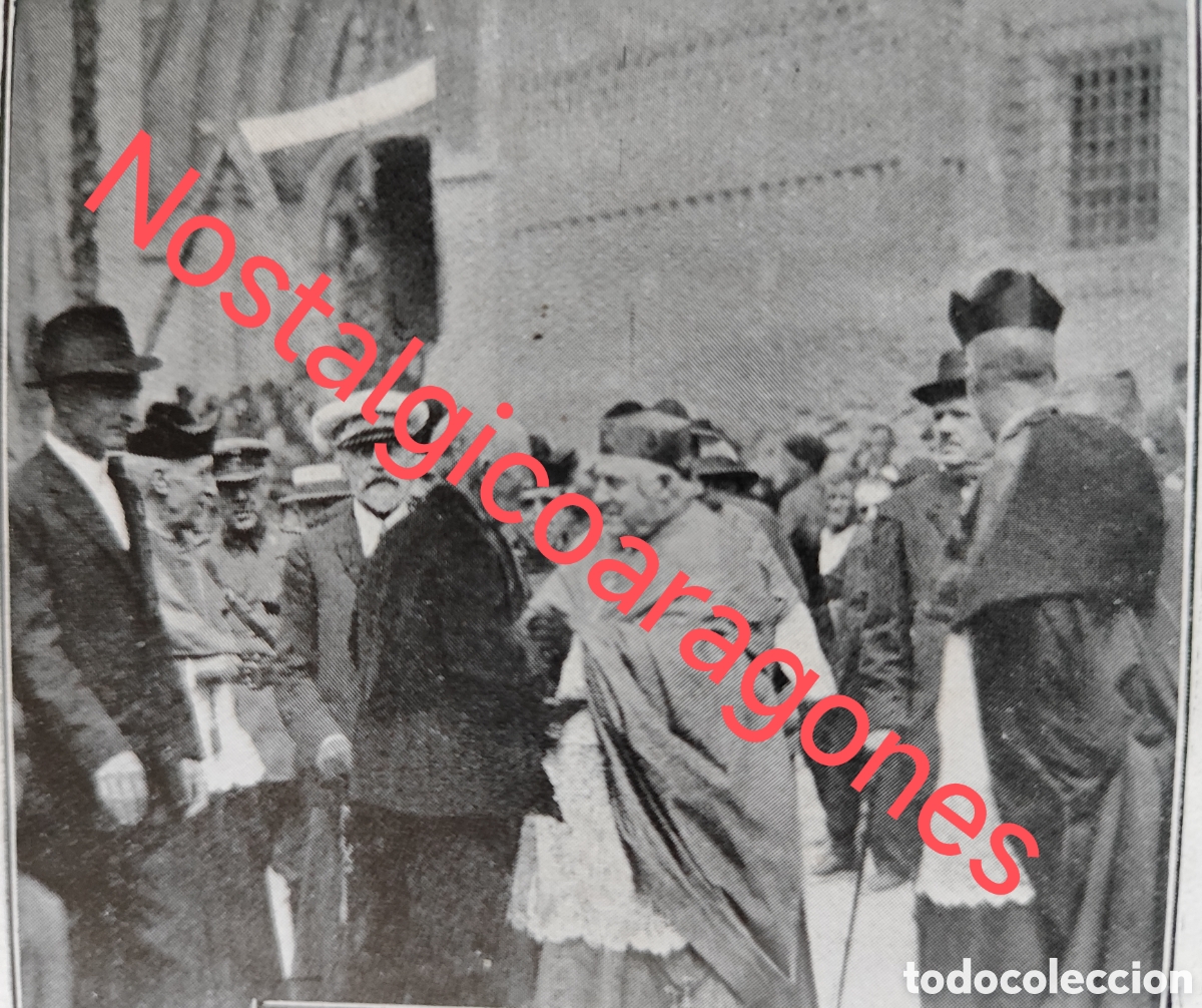 Collectionnisme de Revues et Journaux: Maluenda Zaragoza homenaje Cardenal Casanova arzobispo Granada foto revista princ siglo XX 192B