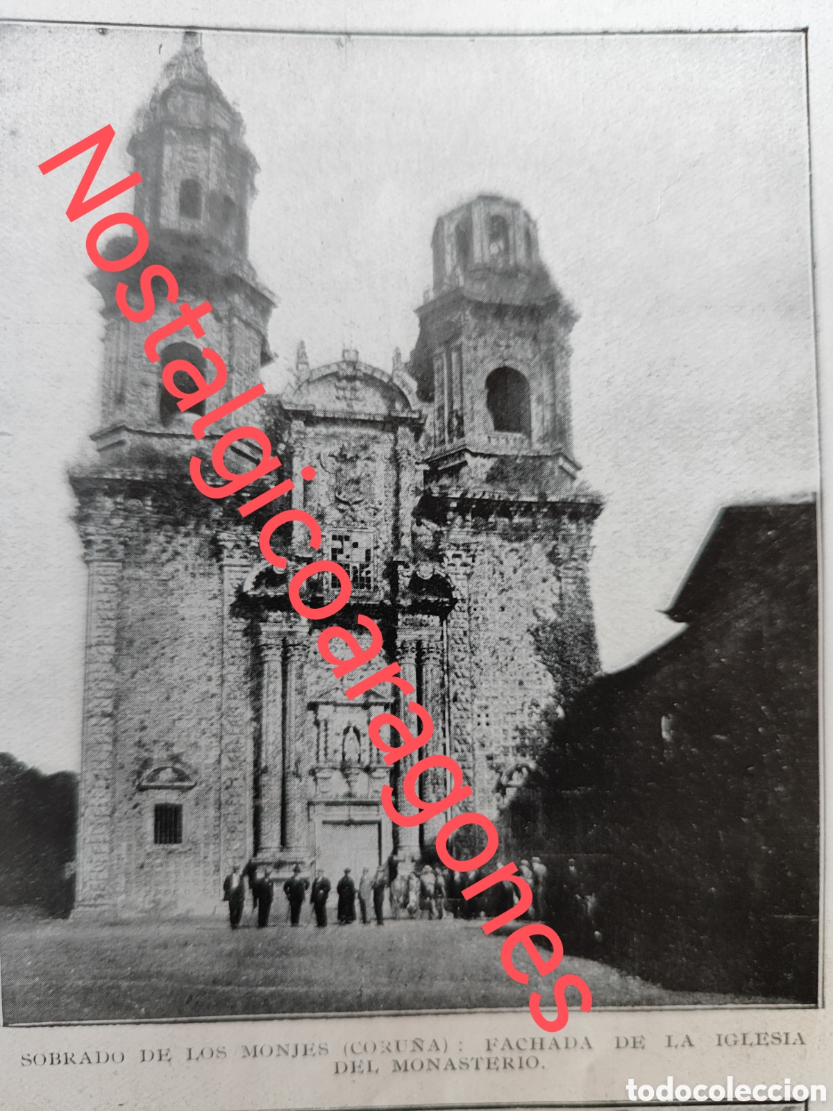 Sammeln von Zeitschriften und Zeitungen: Sobrado de los Monjes Coru&ntilde;a fachada iglesia foto revista princ siglo XX 192B