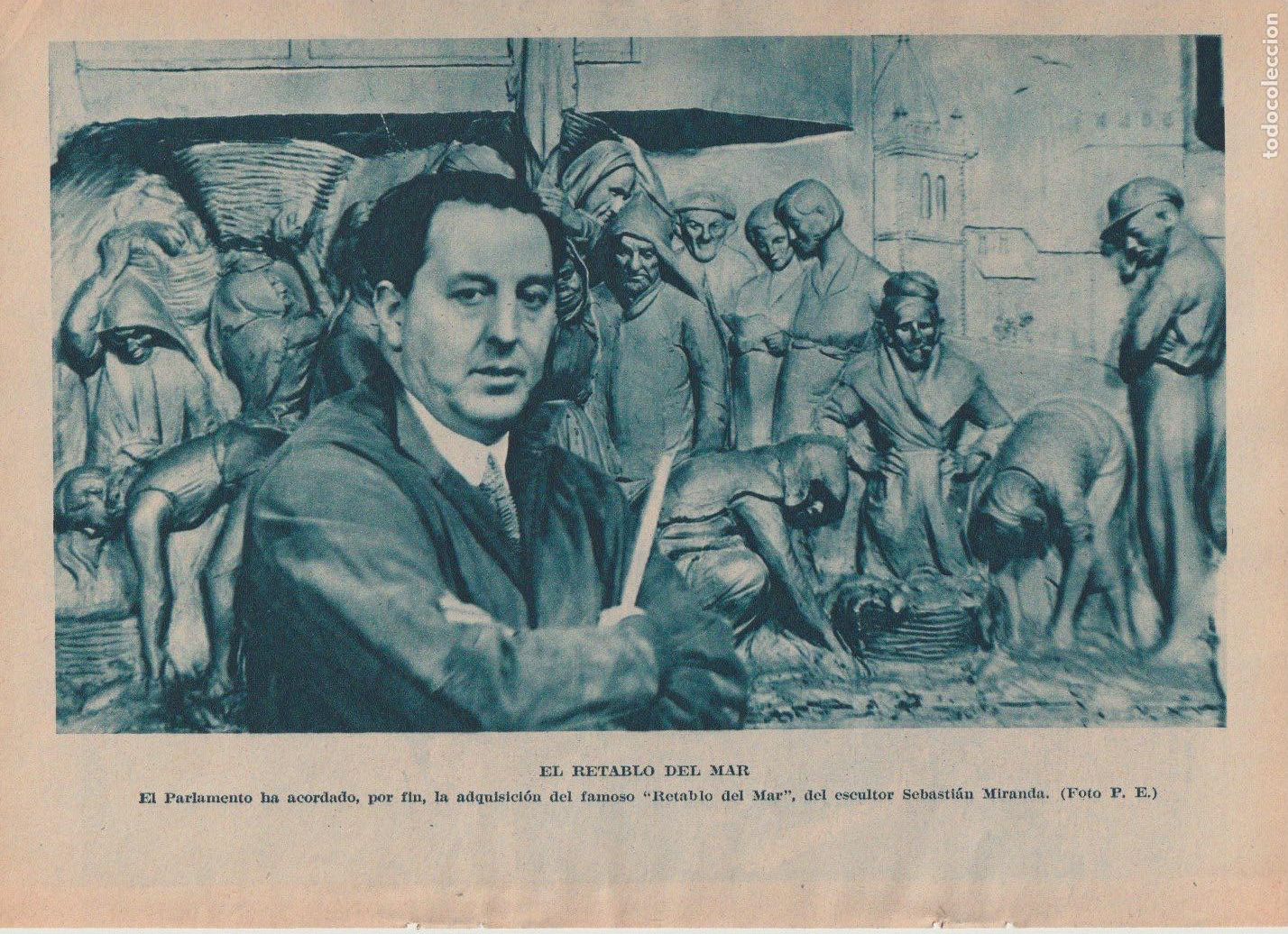 Collezionismo di Riviste e Giornali: Retablo del mar, escultor Sebasti&aacute;n Miranda - 1934