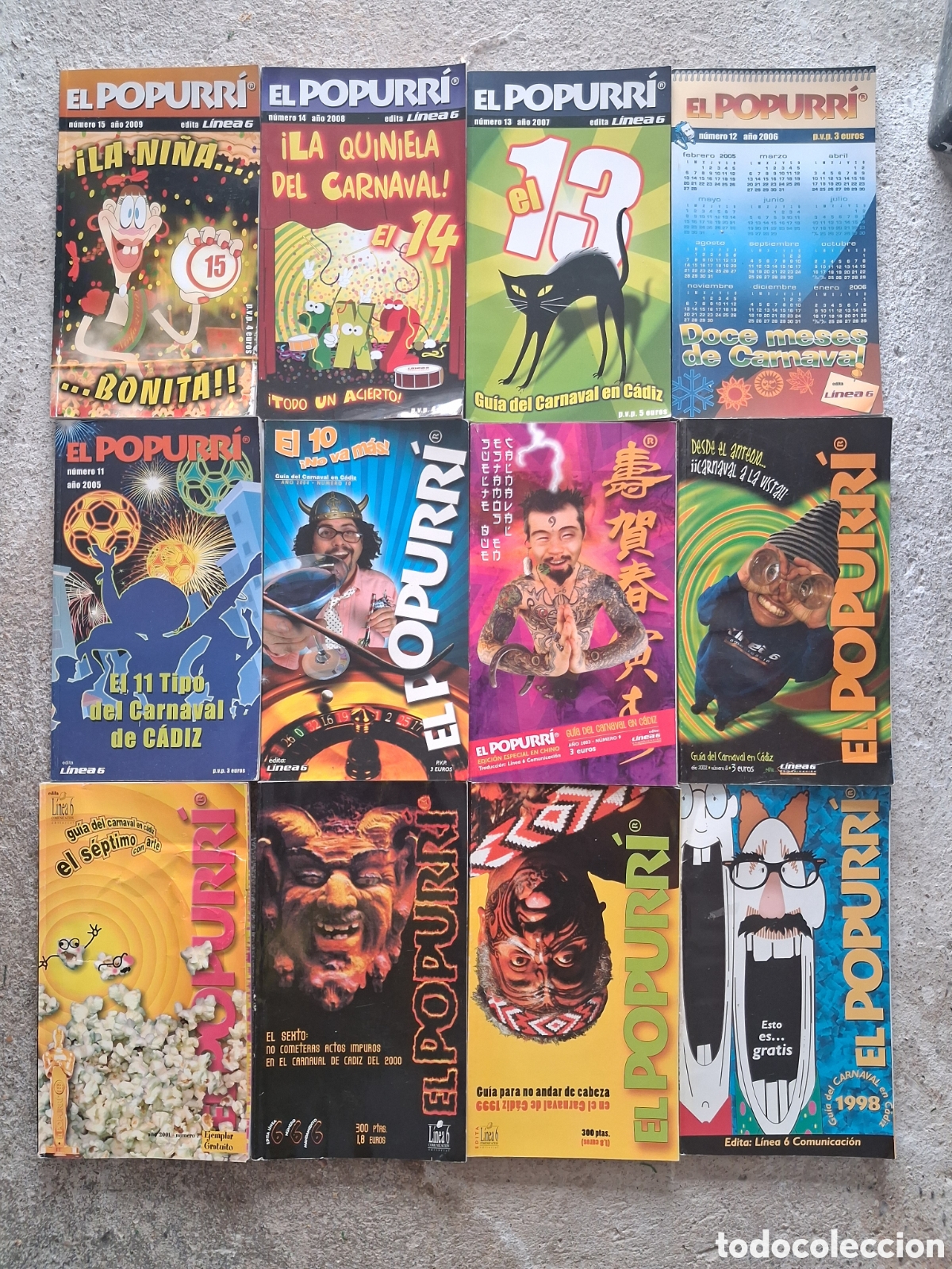 Coleccionismo de Revistas y Peri&oacute;dicos: Lote Revistas El Popurri Carnaval Cadiz