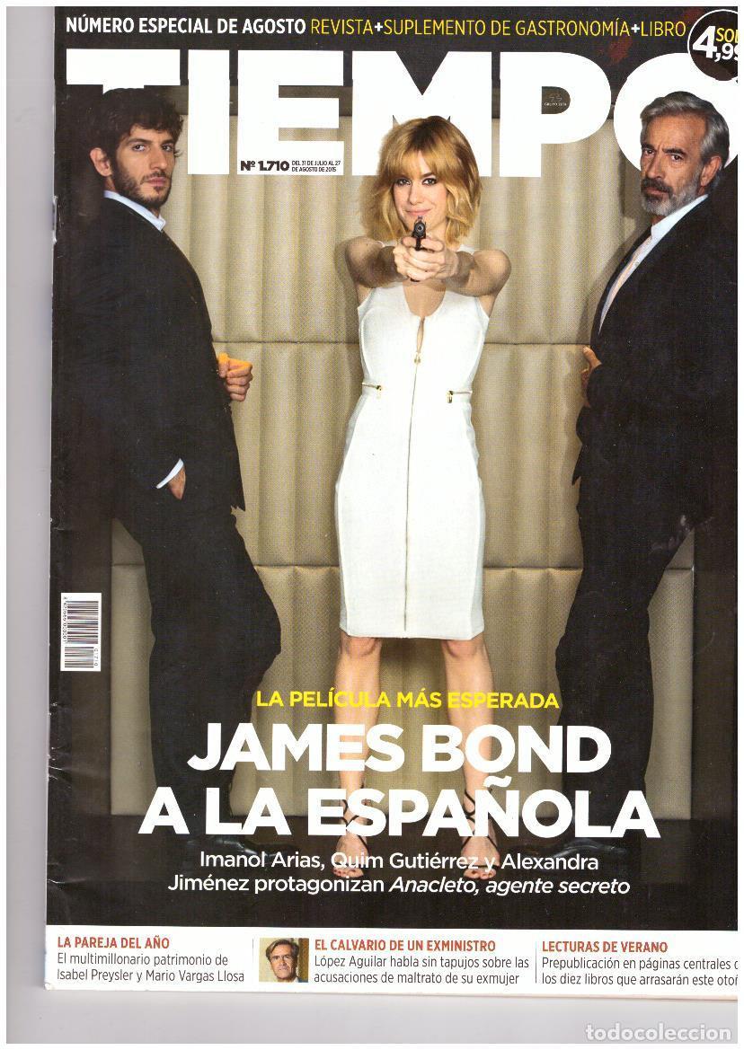 Coleccionismo de Revistas y Peri&oacute;dicos: REVISTA TIEMPO: QUIM GUTIERREZ / ALEJANDRA JIMENEZ / IMANOL ARIAS / ALAIN DELON