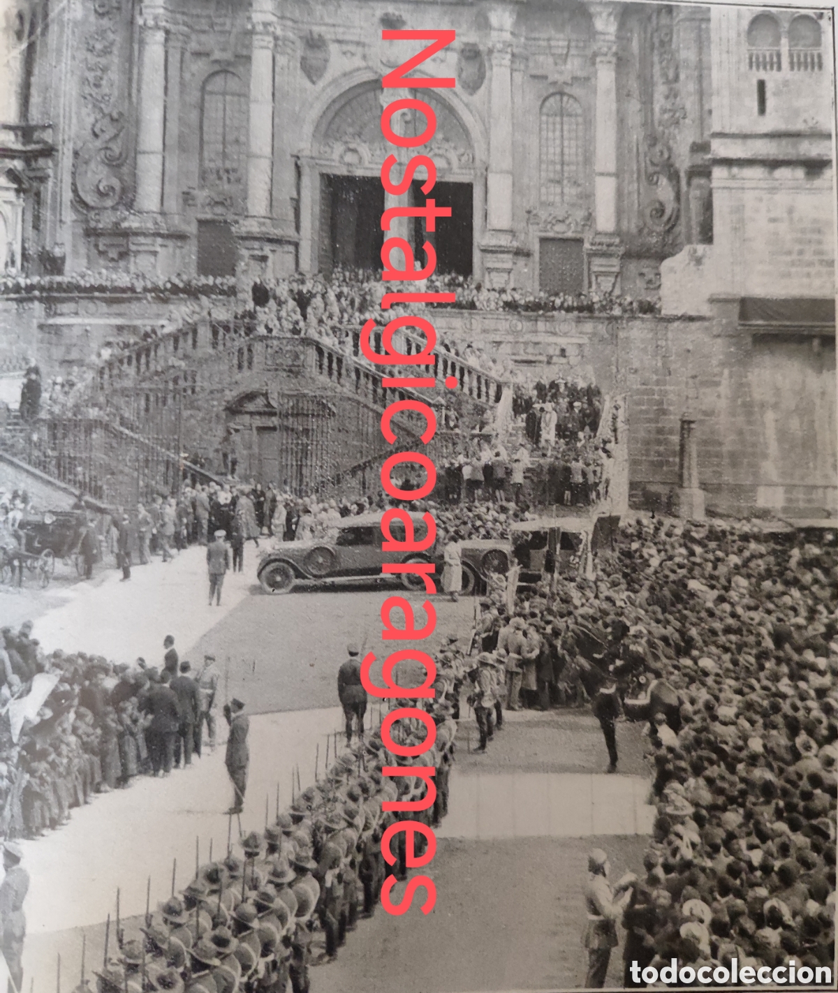 Coleccionismo de Revistas y Peri&oacute;dicos: Santiago Compostela visita Reyes foto revista princ siglo XX 192B