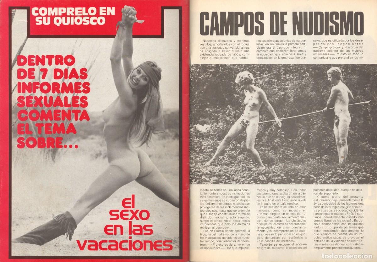 Collectionnisme de Revues et Journaux: SEXO REALIDAD # 1977 ~ CAMPOS DE NUDISMO NATURISMO Sexo en el camping