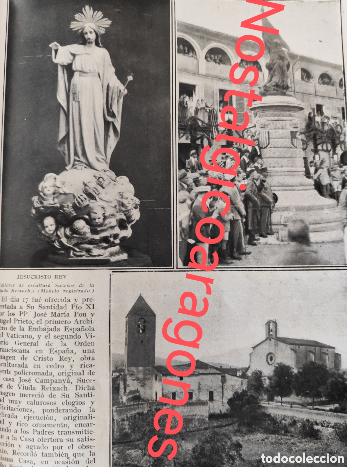 Coleccionismo de Revistas y Peri&oacute;dicos: Lluchmajor Mallorca Jaime I, Sentmenat Barcelona edificios foto revista princ siglo XX 192B