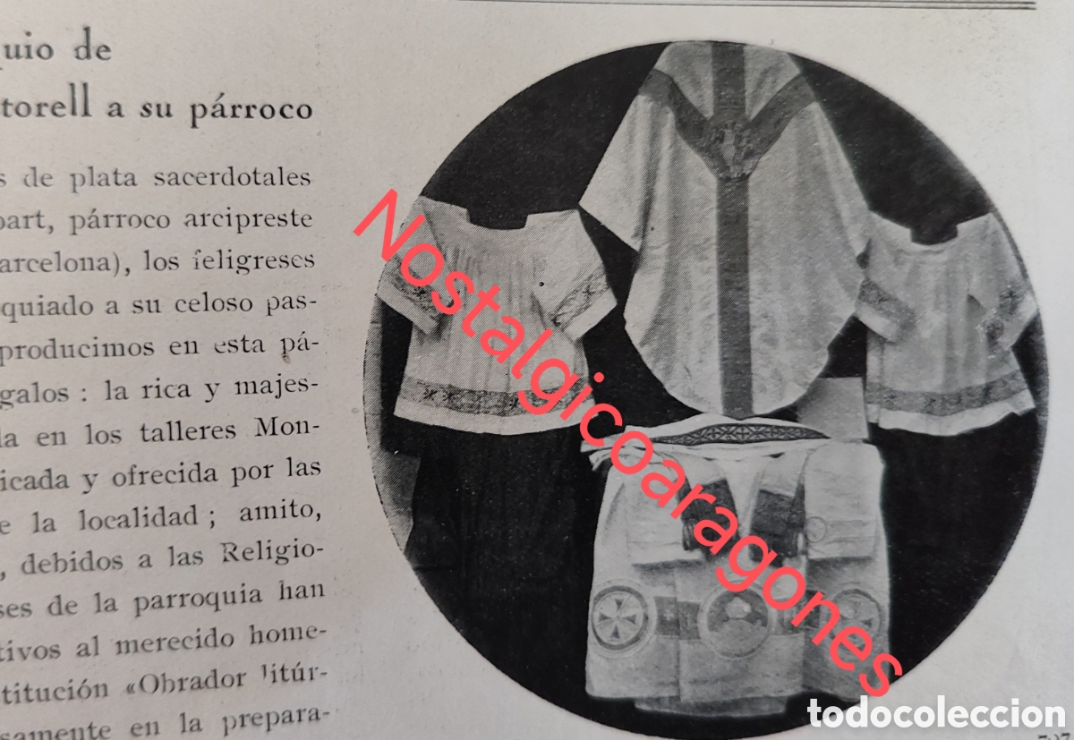 Collection Magazines and Newspapers: Martorell regalo feligreses a Juan Llombart foto revista princ siglo XX 192B