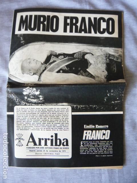 Collezionismo di Riviste e Giornali: ARRIBA PERIODICO MUERTE DE FRANCO 20 DE NOVIEMBRE DE 1975