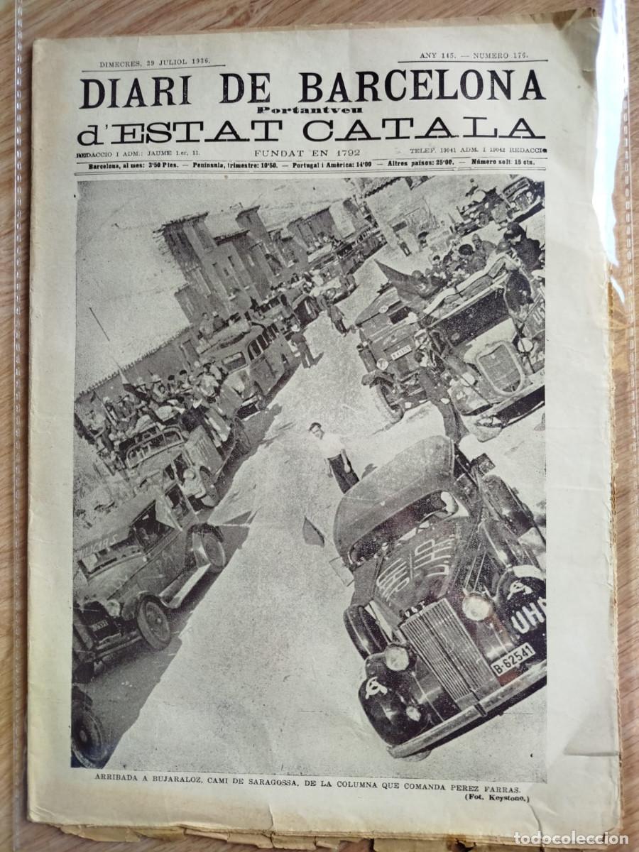 Collectionnisme de Revues et Journaux: Diari de Barcelona - Portanveu d'Estat Catal&agrave; - n&uacute;m. 175, 29 de juliol del 1936