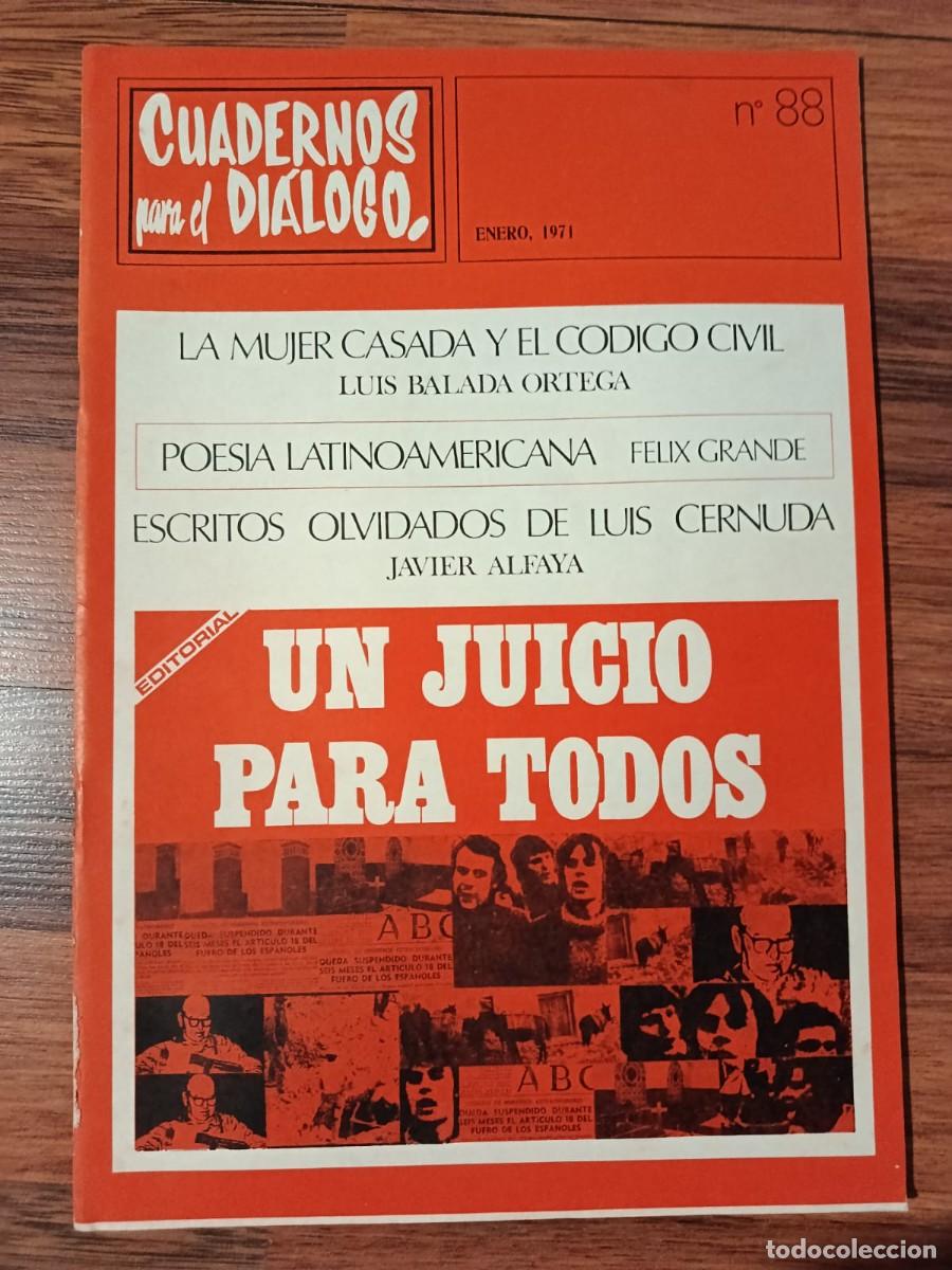 Coleccionismo de Revistas y Peri&oacute;dicos: REVISTA CUADERNOS PARA EL DIALOGO N&ordm; 88
