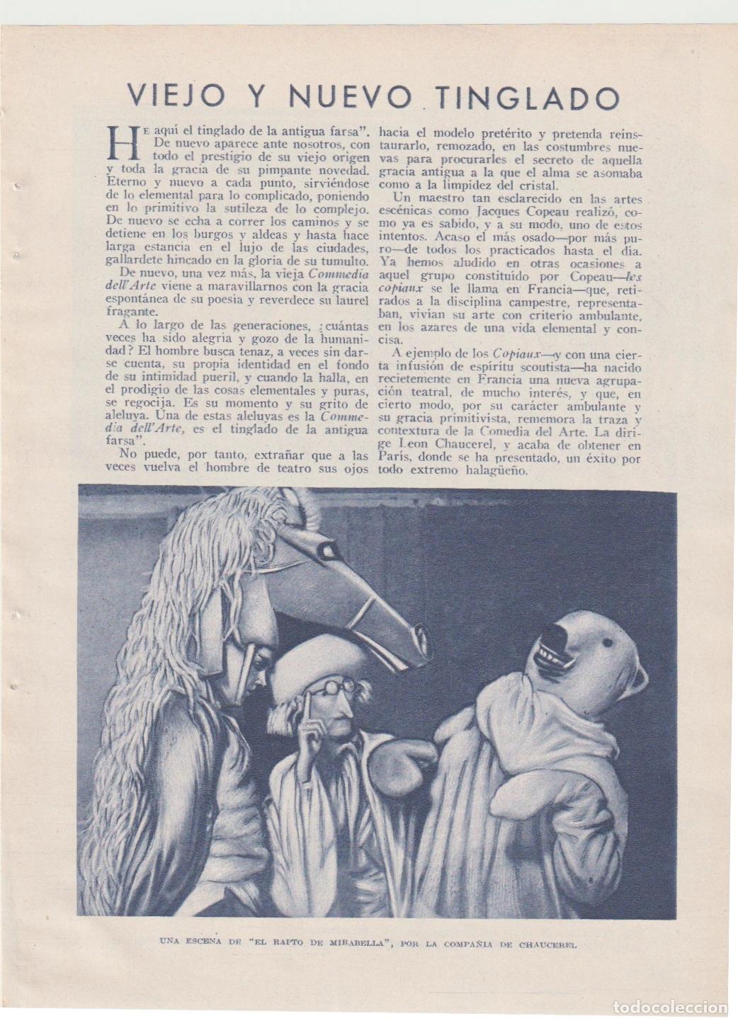 Collectionnisme de Revues et Journaux: * TEATRO * Compa&ntilde;&iacute;a Leon Chaucerel: Teatro del Tio Sebasti&aacute;n; Pirandello; Cremieux -1935