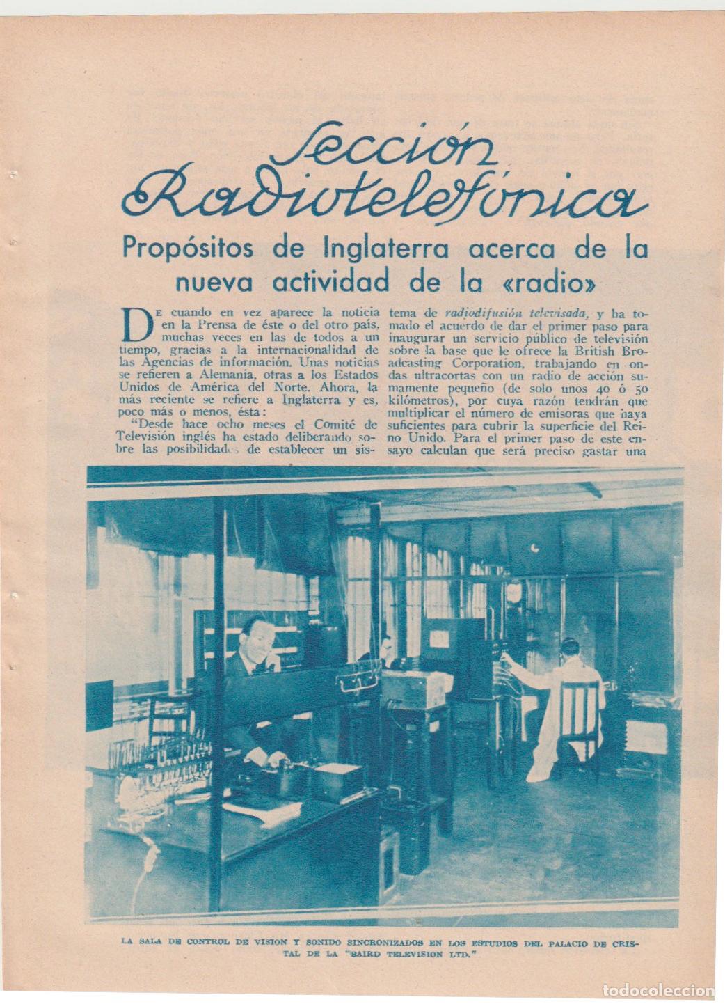 Coleccionismo de Revistas y Peri&oacute;dicos: * RADIO * BAIRD TELEVISION LTD. * Estaciones americanas de onda media -1935