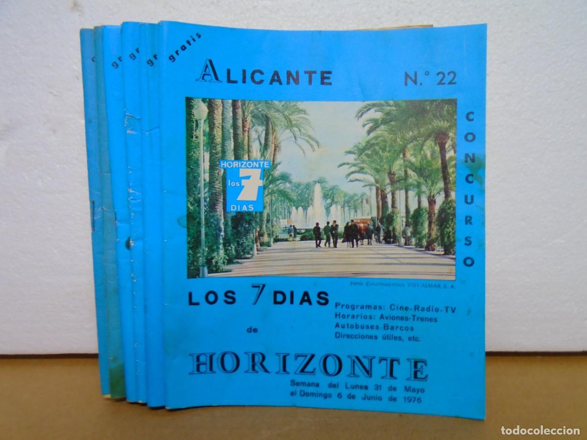 Coleccionismo de Revistas y Peri&oacute;dicos: ALICANTE.LOS 7 DIAS DE HORIZONTE.N&ordm; 22-23-24-25-34-36 DE 1976.