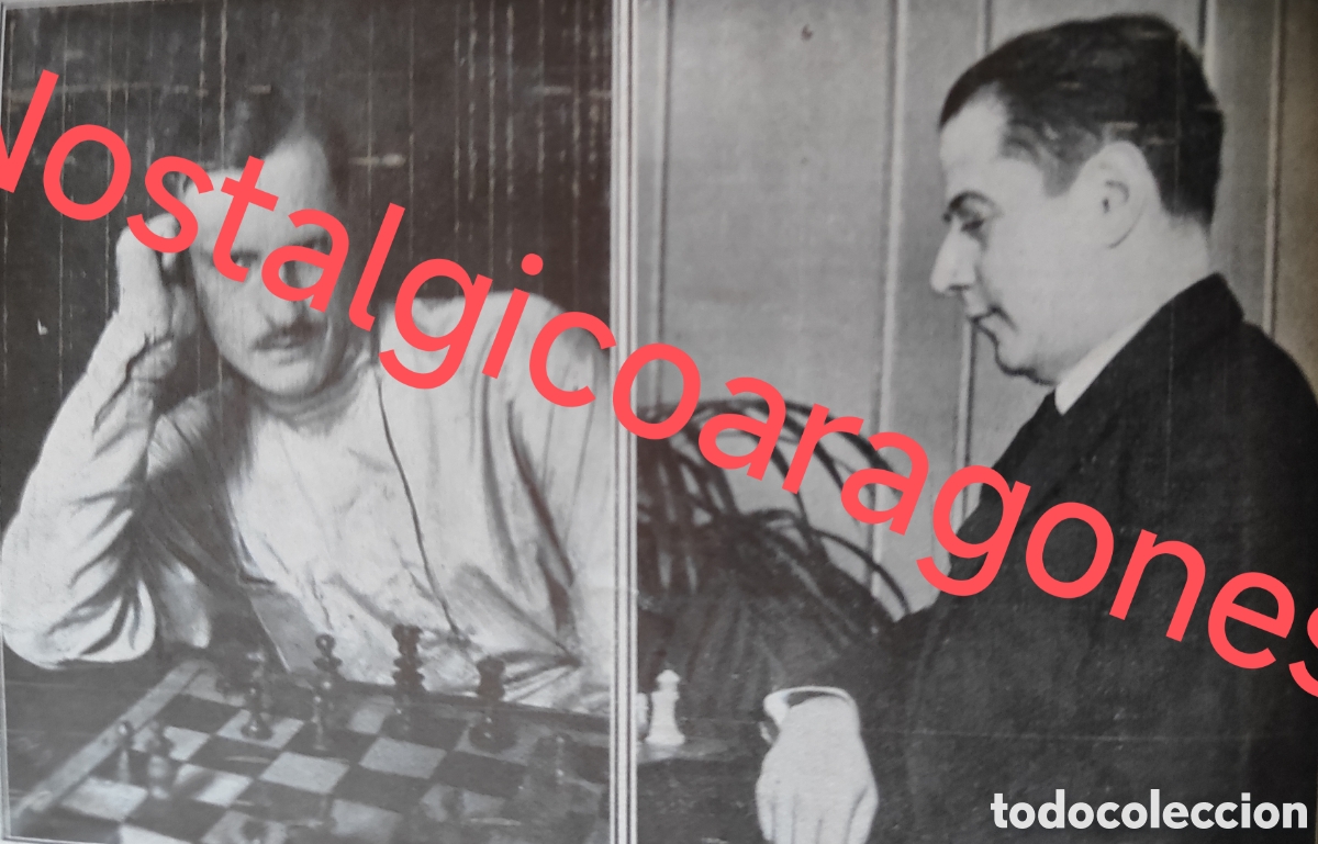 Collectionnisme de Revues et Journaux: Buenos Aires campeonato mundial ajedrez ruso Alekin gana Capablancafoto revista princ siglo XX 192B
