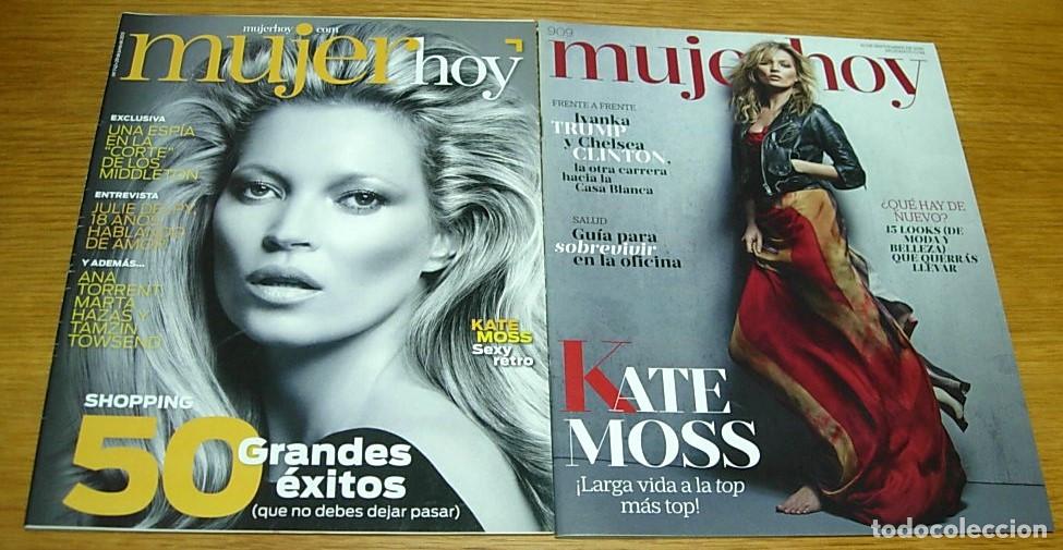 Collection Magazines and Newspapers: Lote 2 Revistas KATE MOSS 2013-2016 Mujer Hoy n&ordm; 742 + Mujer Hoy n&ordm; 909 Excelentes Completas
