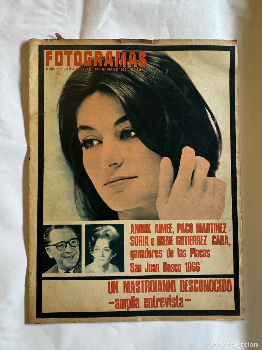 Sammeln von Zeitschriften und Zeitungen: Revista Fotogramas, A&ntilde;o 1967, Anouk Aimee, Paco Martinez, Irene Gutierrez