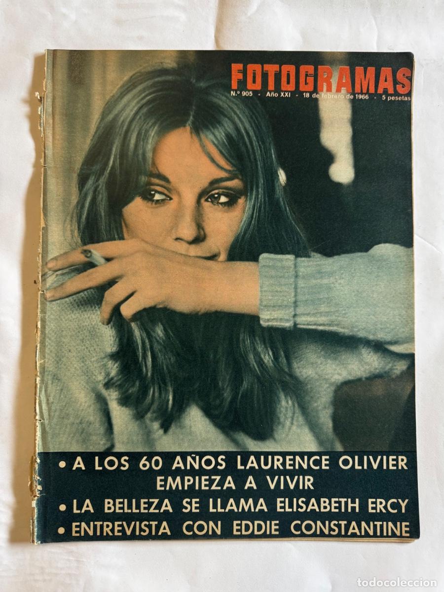 Sammeln von Zeitschriften und Zeitungen: Revista Fotogramas, A&ntilde;o 1966, Laurene Olivier, Elisabeth Ercy, Eddie Constantine