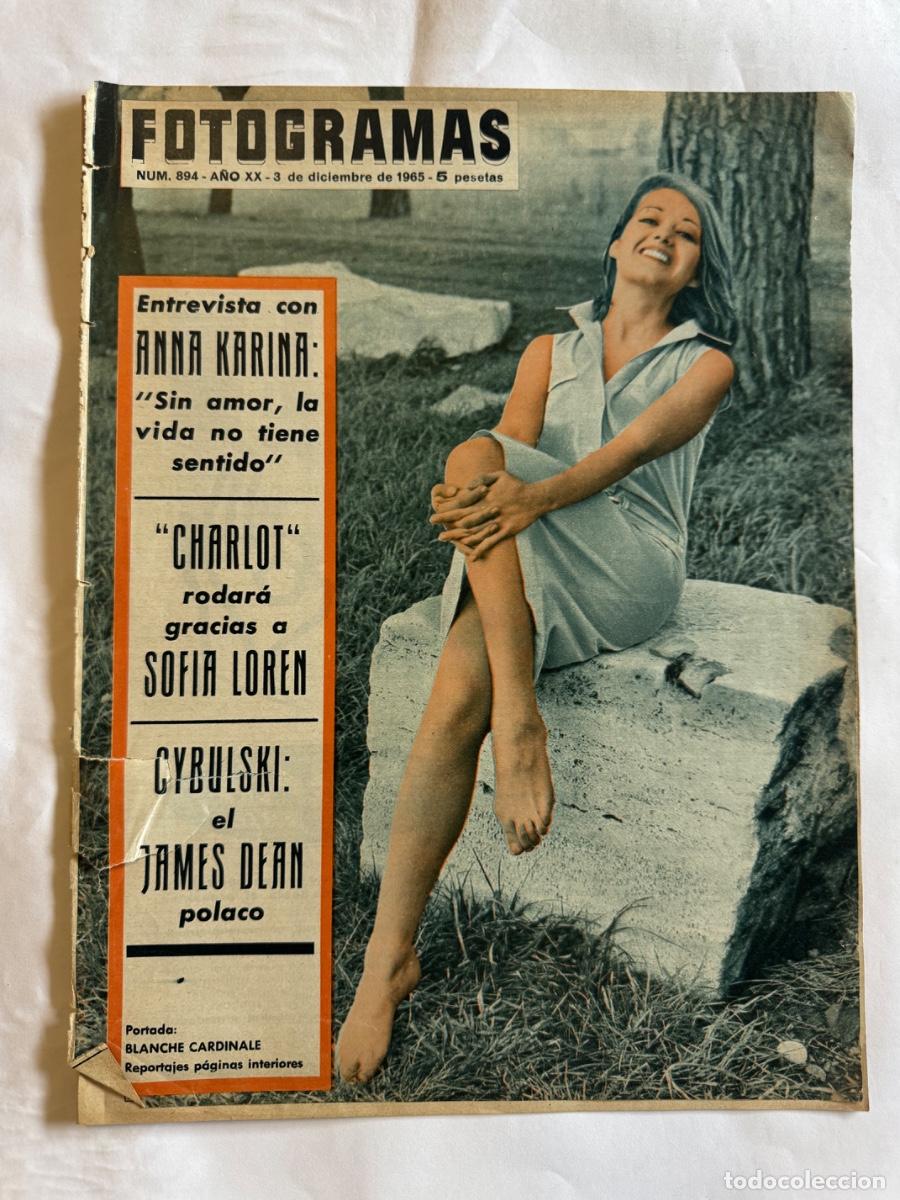 Coleccionismo de Revistas y Peri&oacute;dicos: Revista Fotogramas, A&ntilde;o 1965, Anna Karina, Sofia Loren, James Dean