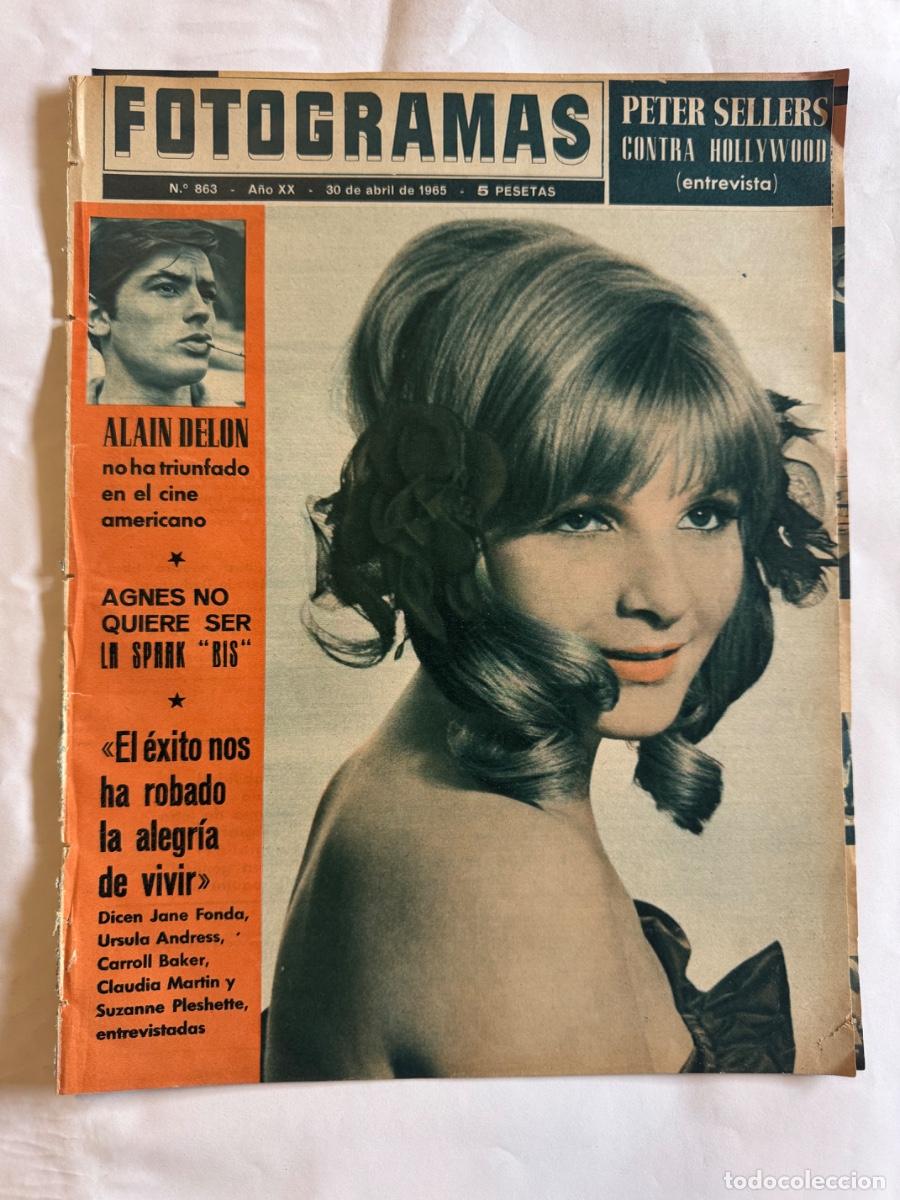 Sammeln von Zeitschriften und Zeitungen: Revista Fotogramas, A&ntilde;o 1965, Alain Delon, Peter Sellers, Caroll Baker
