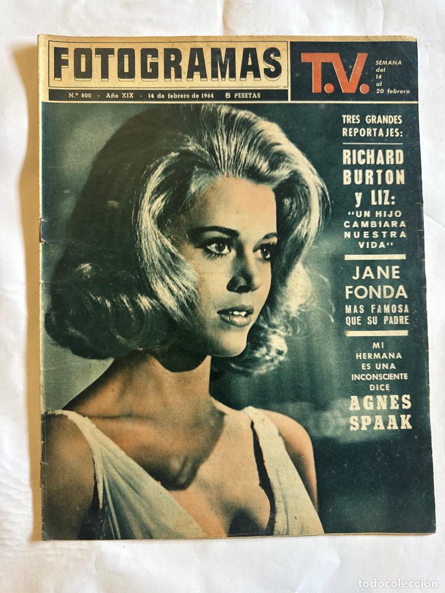 Colecionismo de Revistas e Jornais: Revista Fotogramas, A&ntilde;o 1964, Richard Burton, Jane Fonda, Agnes Spaak