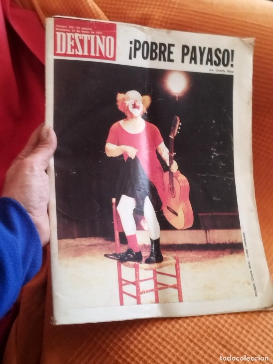 Collection Magazines and Newspapers: Antigua revista Destino, n&uacute;mero 1851, publicada en Barcelona el 24 de marzo de 1973. Charlie Rivel.