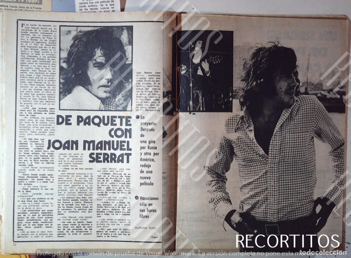 Coleccionismo de Revistas y Peri&oacute;dicos: joan manuel serrat DE PAQUETE CON