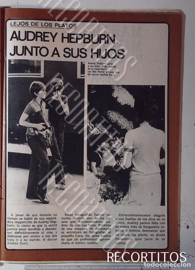 Coleccionismo de Revistas y Peri&oacute;dicos: AUDREY HEPBURN CON SUS HIJOS