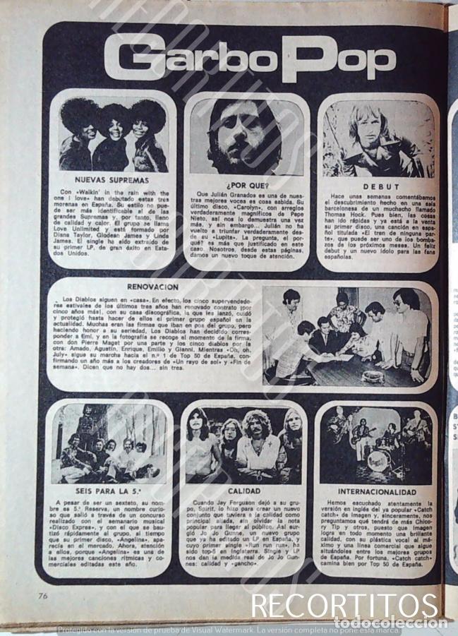 Coleccionismo de Revistas y Peri&oacute;dicos: JULIAN GRANADOS THE SUPREMES LOS DIABLOS SPIRIT 5 RESERVA CATCH CATCH