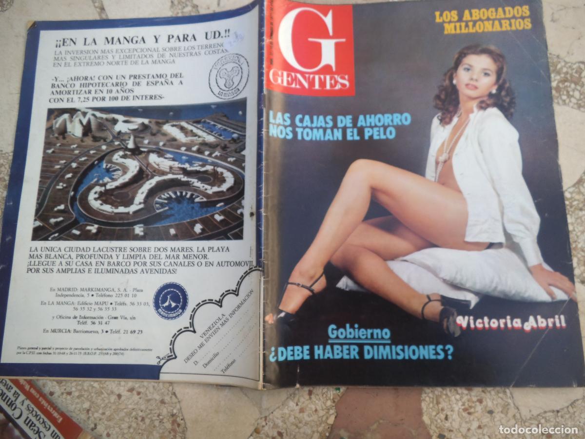 Coleccionismo de Revistas y Peri&oacute;dicos: revista gentes n&ordm; 27, 1977, con poster victoria abril, como viven los escritores, concha velasco
