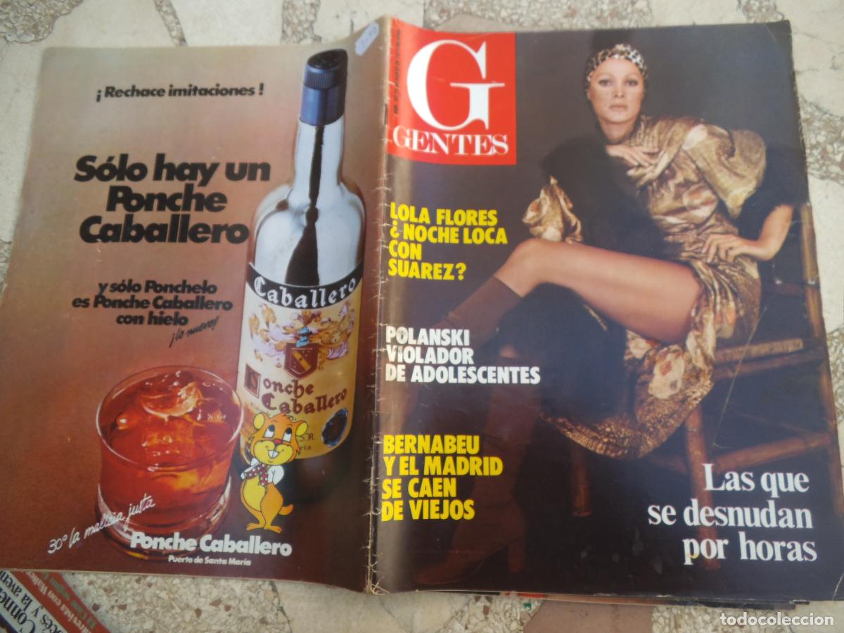 Coleccionismo de Revistas y Peri&oacute;dicos: revista gentes n&ordm; 33, 1977, norma duval, lola flores, polanski, bernabeu y el madrid, los chinos