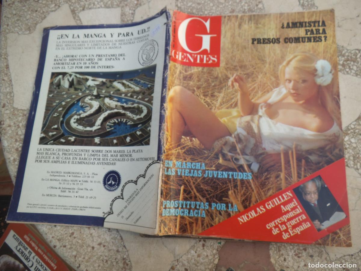 Coleccionismo de Revistas y Peri&oacute;dicos: revista gentes n&ordm; 26, 1977, poster eva andersson, eddy olsson, prostitutas por la democracia