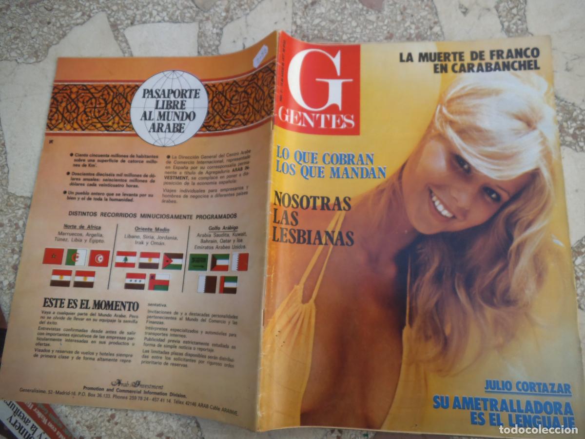 Coleccionismo de Revistas y Peri&oacute;dicos: revista gentes n&ordm; 31, 1977, poster ana, maria schneider, amanda adey, lesbianas, la muerte de franc