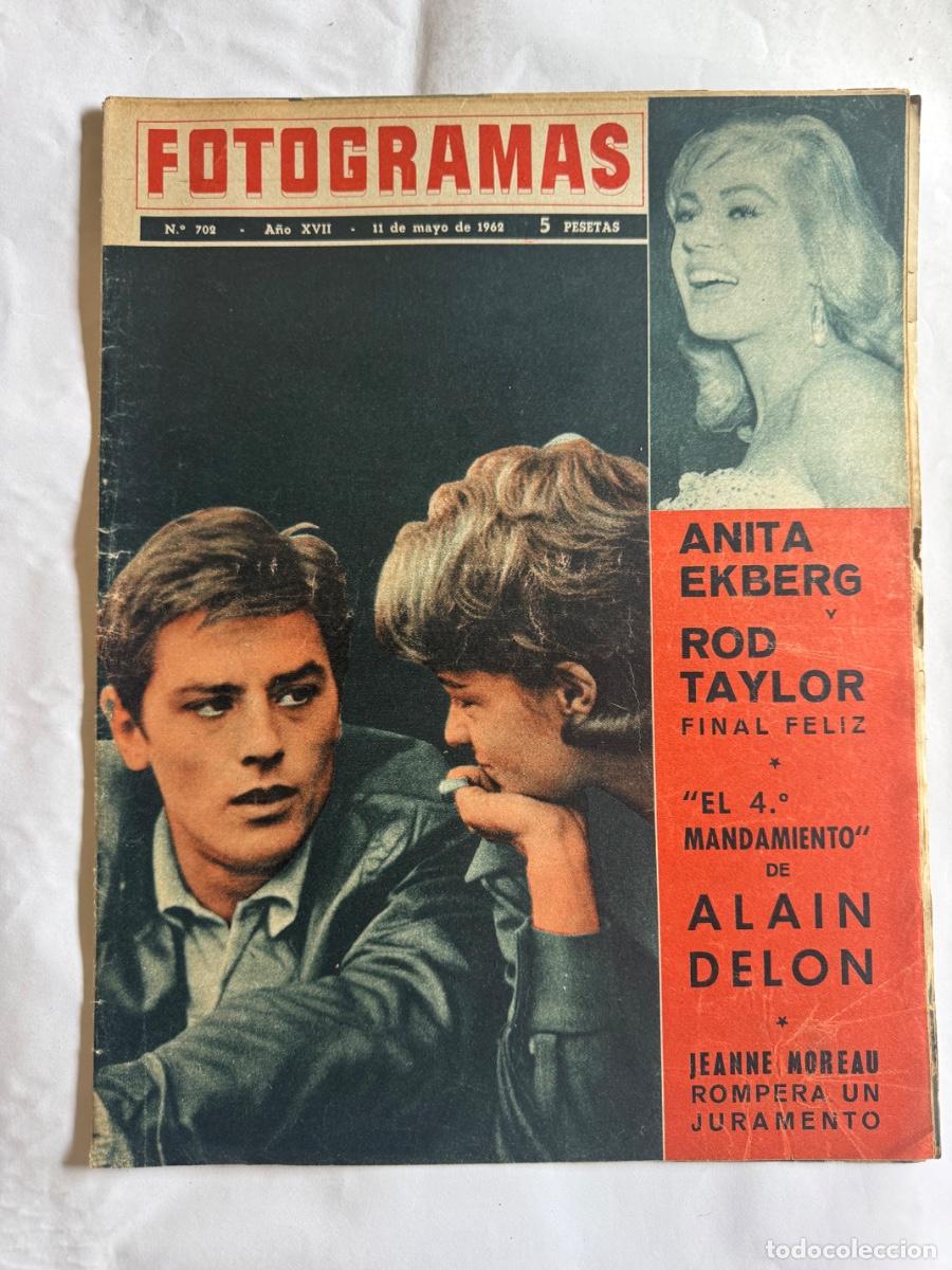 Sammeln von Zeitschriften und Zeitungen: Revista Fotogramas, A&ntilde;o 1962, Anita Ekberg, Rod Taylor, Alain Delon