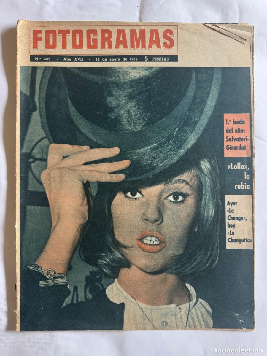 Collectionnisme de Revues et Journaux: Revista Fotogramas, A&ntilde;o 1962, Vince Taylor, Anna Magnani, Renato Salvatori