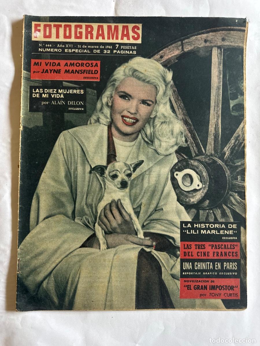 Collectionnisme de Revues et Journaux: Revista Fotogramas, A&ntilde;o 1961, Jayne Mansfield, Alain Delon, Lili Marlene