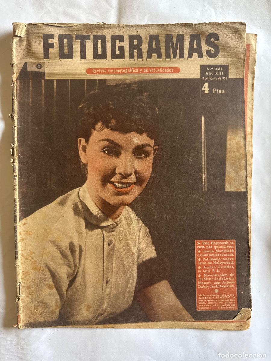 Coleccionismo de Revistas y Peri&oacute;dicos: Revista Fotogramas, A&ntilde;o 1958, Rita Hayworth, Jayne Mansfield, Pat Boone