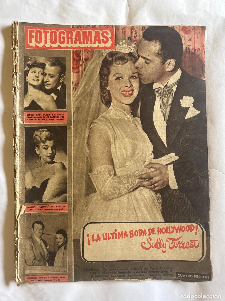 Collectionnisme de Revues et Journaux: Revista Fotogramas, A&ntilde;o 1954, Marilyn Monroe, George Raft, Laurence Olivier