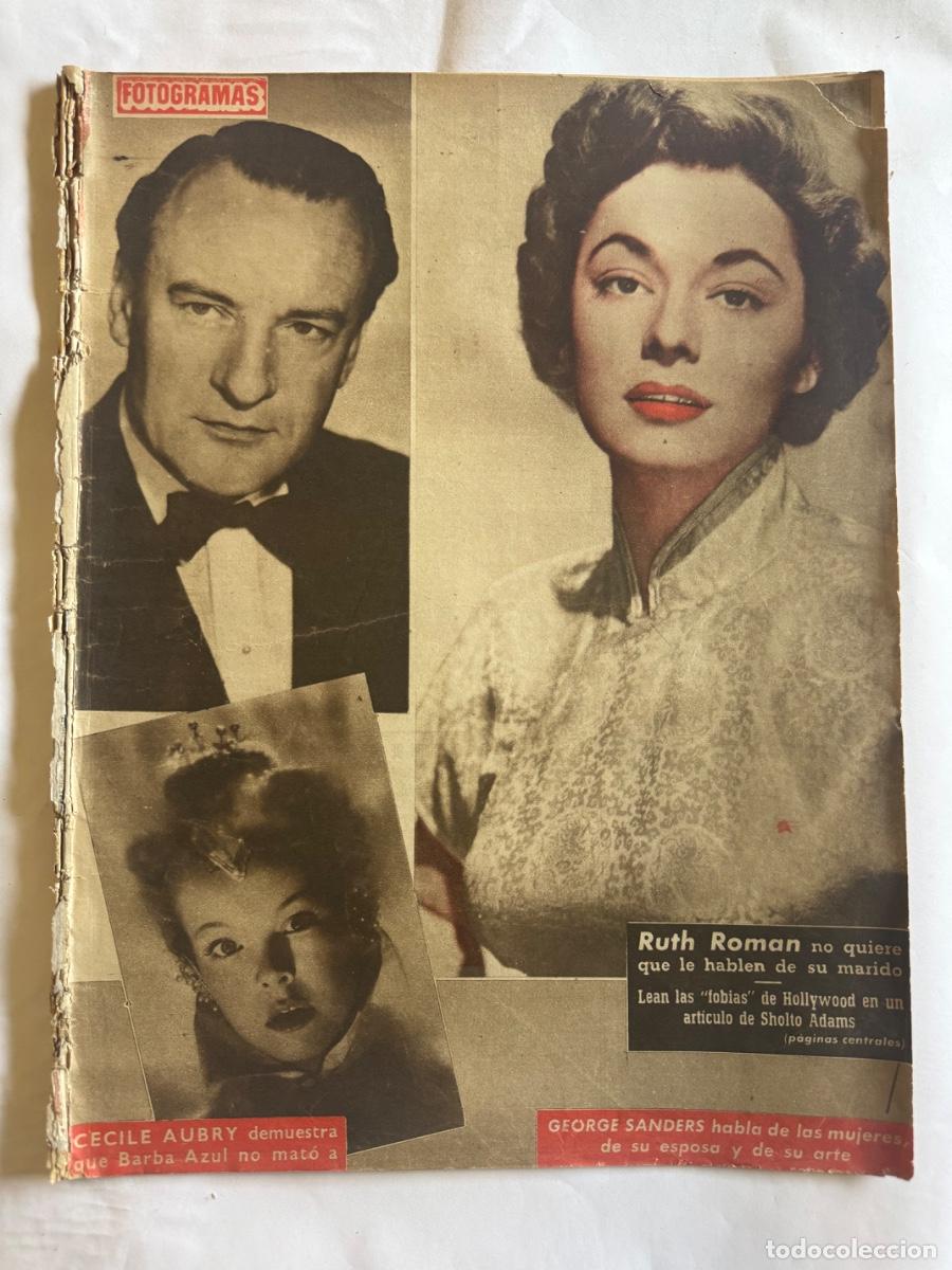 Coleccionismo de Revistas y Peri&oacute;dicos: Revista Fotogramas, A&ntilde;o 1951, Ruth Roman, Cecile Aubry, George Sanders