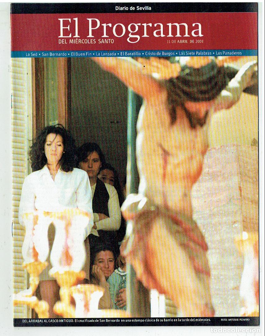 Coleccionismo de Revistas y Peri&oacute;dicos: SEMANA SANTA DE SEVILLA. EL PROGRAMA. MIERCOLES SANTO, 11 ABRIL 2001. (B/57)
