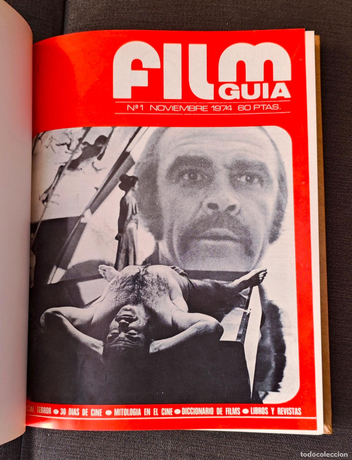 Coleccionismo de Revistas y Peri&oacute;dicos: REVISTA FILM GUIA - TOMO CON LOS N&ordm; 1 AL 11 - ENCUADERNADOS - 1974/ 1976 - FOTO TODAS LAS PORTADAS