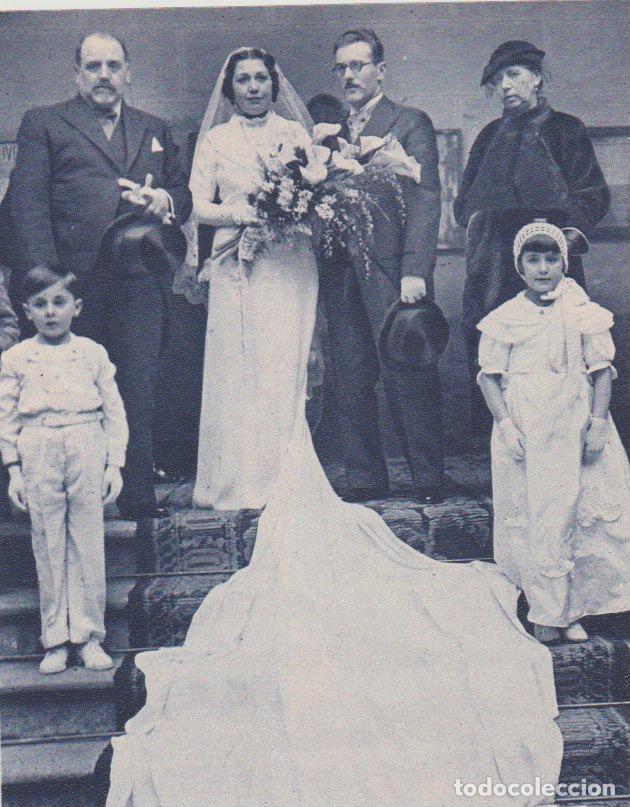 Coleccionismo de Revistas y Peri&oacute;dicos: * BODA * Srta. Carmen Basaran &ndash; D. Francisco Carri&oacute;n Cacho - 1935